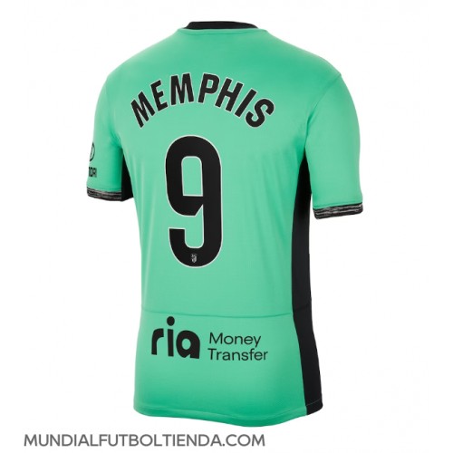 Camiseta Atletico Madrid Memphis Depay #9 Tercera Equipación Replica 2023-24 mangas cortas